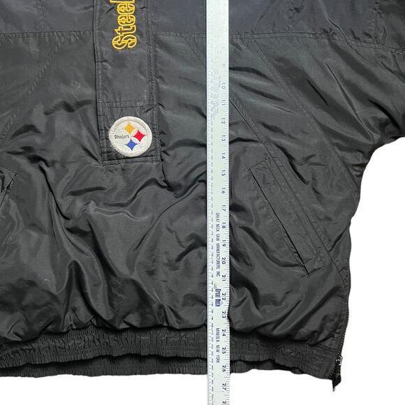 VINTAGE 90s Starter Pittsburgh Steelers Pullover Jacket Embroidered Size Large - Picture 5 of 6